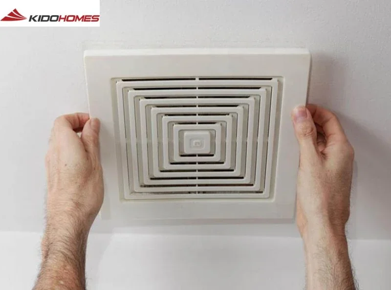 Nên đóng hay mở cửa phòng tắm sau khi sử dụng? 4 Lắp đặt quạt thông gió