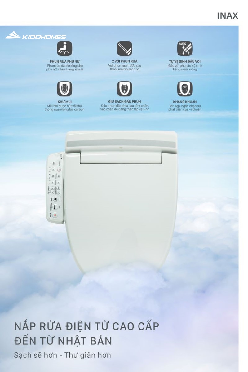 Ưu điểm của nắp rửa điện tử Inax