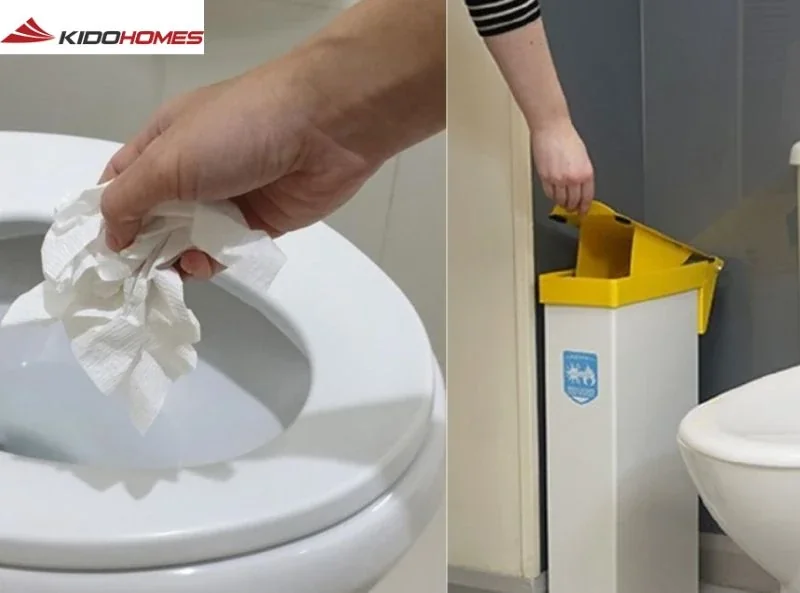 Nên vứt giấy vệ sinh vào bồn cầu hay thùng rác? 2 Nên vứt giấy vệ sinh vào bồn cầu hay thùng rác?