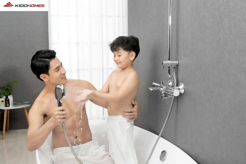 Điều kiện lý tưởng của một buổi tắm là nhiệt độ nước ổn định, thoải mái, không quá nóng cũng không quá lạnh Điều kiện lý tưởng của một buổi tắm là nhiệt độ nước ổn định, thoải mái, không quá nóng cũng không quá lạnh