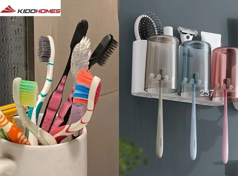 Những thứ khiến phòng tắm trông bừa bộn 10 Cốc đánh răng bẩn