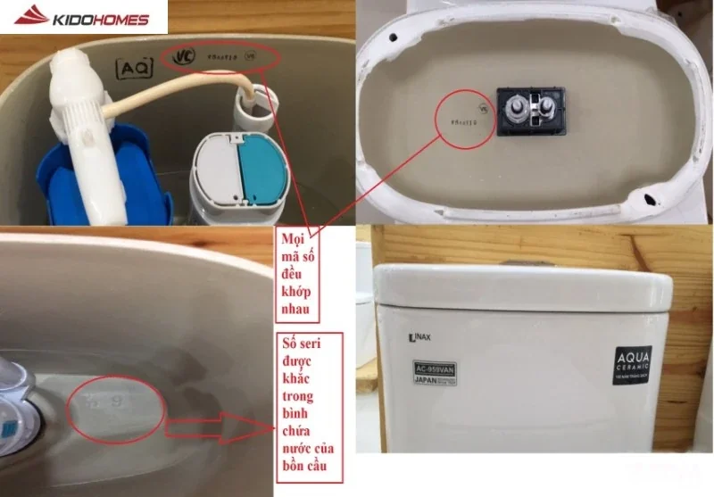 Phân biệt bồn cầu Inax thật giả