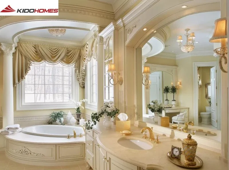 Phòng tắm màu be - xu hướng mới trong trang trí nội thất 4 Phong cách cổ điển