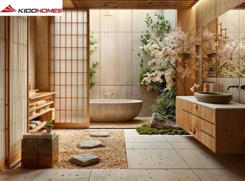 Phong cách tối giản trong thiết kế nội thất Nhật Bản – Vẻ đẹp của sự đơn giản 5 Phòng tắm thiền định