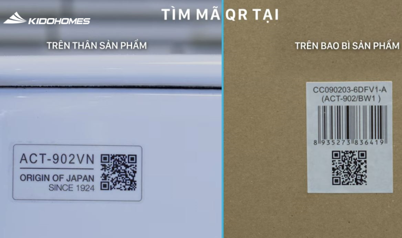 Mã Qr trên sản phẩm Inax