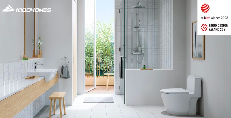 Thiết bị vệ sinh INAX cho phòng tắm nhỏ: 7 mẫu gọn, đẹp, dễ lắp 1 Bộ giải pháp Maxi-Compact S200 LINE – suy nghĩ theo “bộ” cho phòng tắm nhỏ