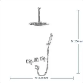 Bản vẽ kỹ thuật Sen cây tắm âm tường INAX BFV-81SEHC