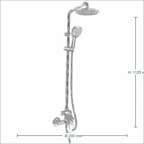 Bản vẽ kỹ thuật Sen cây tắm nóng lạnh INAX BFV-2015S