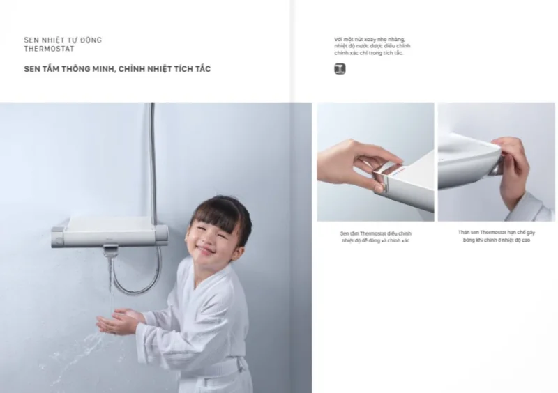 Sen tắm nhiệt độ tự động - Công nghệ thermostatic