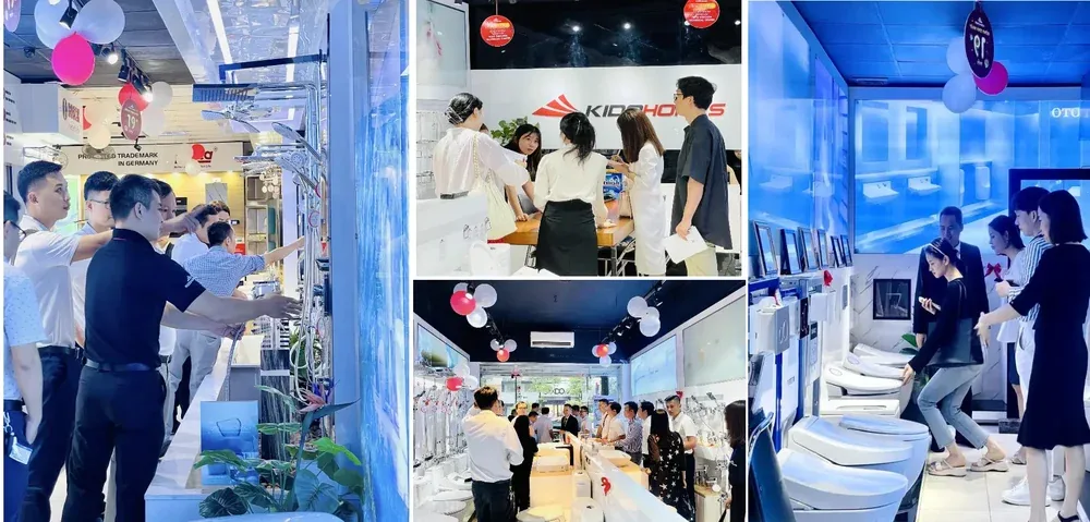 Khách hàng trải nghiệm thực tế các dòng bồn cầu và sen vòi INAX tại Showroom