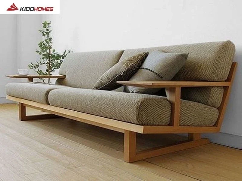 Mẫu sofa chất liệu gỗ