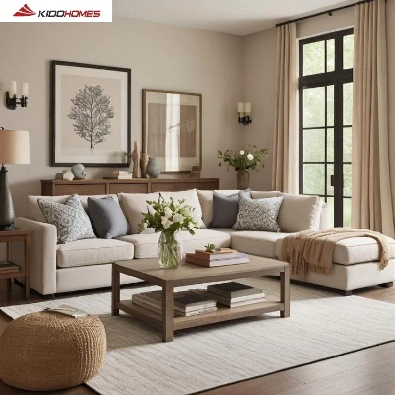 Sofa chữ L gần cửa sổ