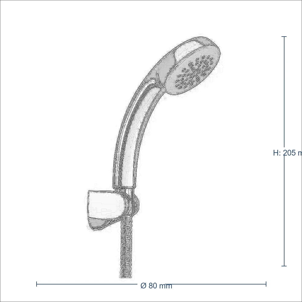 Bản vẽ kỹ thuật Tay sen INAX BF-SC6