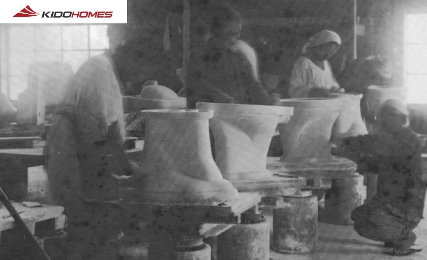 1945: Chính thức sản xuất thiết bị vệ sinh