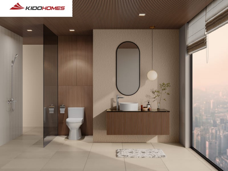Một đặc điểm nổi bật trong thiết kế nhà ở Nhật là việc tách riêng phòng tắm và phòng vệ sinh Một đặc điểm nổi bật trong thiết kế nhà ở Nhật là việc tách riêng phòng tắm và phòng vệ sinh