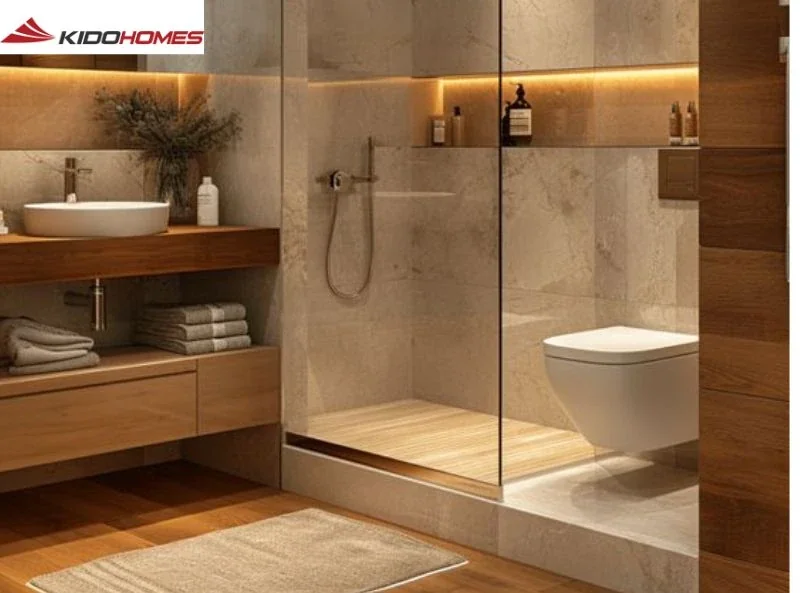  cách thiết kế phòng tắm nhỏ 5m2 hiện đại, tiện nghi