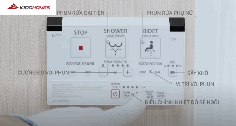 Những tính năng vượt trội của nắp bồn cầu điện tử INAX