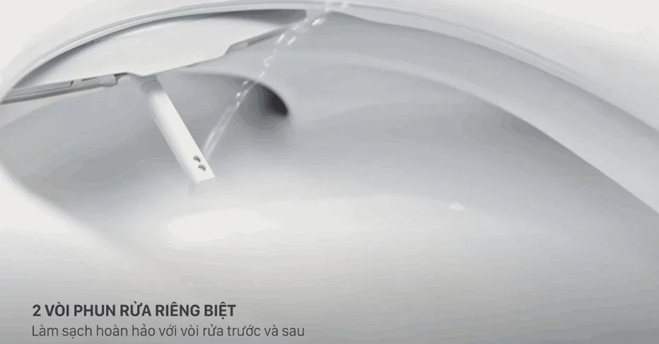 Những tính năng vượt trội của nắp bồn cầu điện tử INAX: tính năng 2 vòi rửa riêng biệt