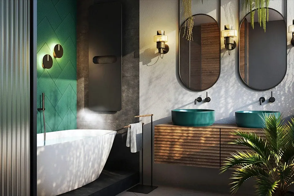 top 6 chau lavabo su mau cho khong gian phong tam phong cach colour block 10