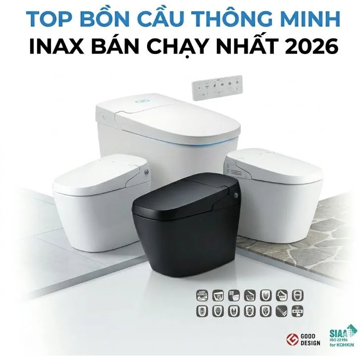 Top bồn cầu thông minh Inax bán chạy nhất hiện nay