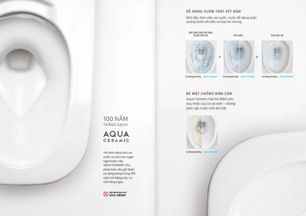 Aqua Ceramic - Men sứ “100 năm sáng bóng” độc quyền
