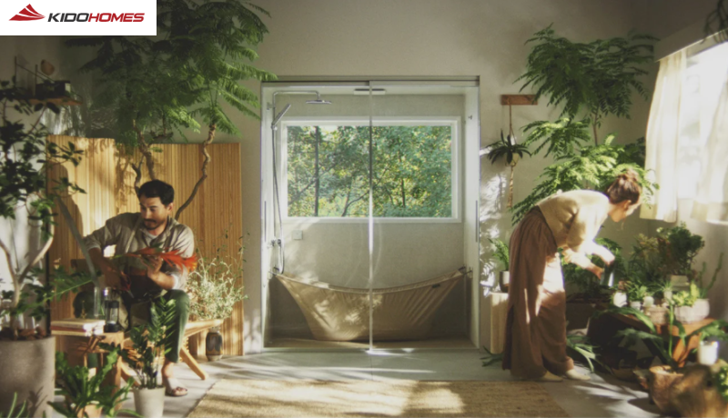 Tương lai phòng tắm INAX: Bồn tắm gấp và công nghệ lọc không khí thông minh