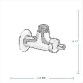 Bản vẽ kỹ thuật Van vặn khóa INAX A-703-4