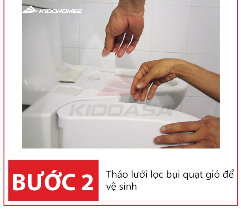Các bước vệ sinh nắp rửa điện tử của bồn cầu thông minh