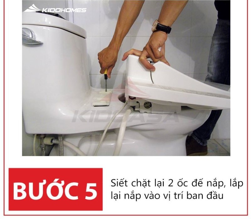 Các bước vệ sinh nắp rửa điện tử của bồn cầu thông minh