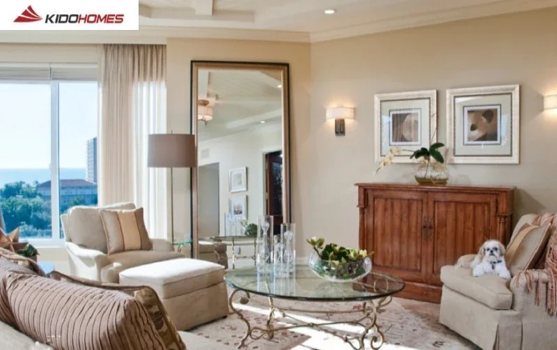 Cách sử dụng gương trong phòng khách để tăng không gian và ánh sáng 1 Vị trí đặt gương trong phòng khách