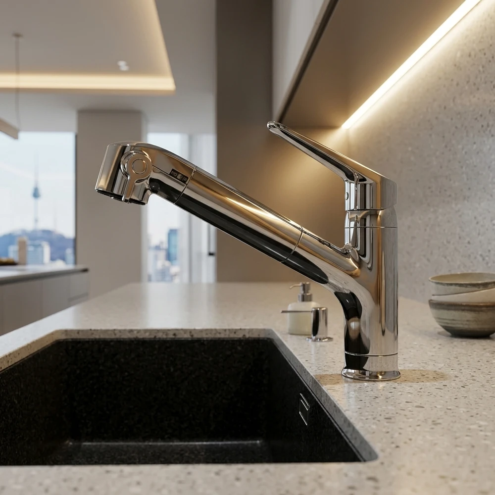 Vòi chậu rửa bát INAX JF-AB461SYX - Nóng lạnh - Phối cảnh không gian 3