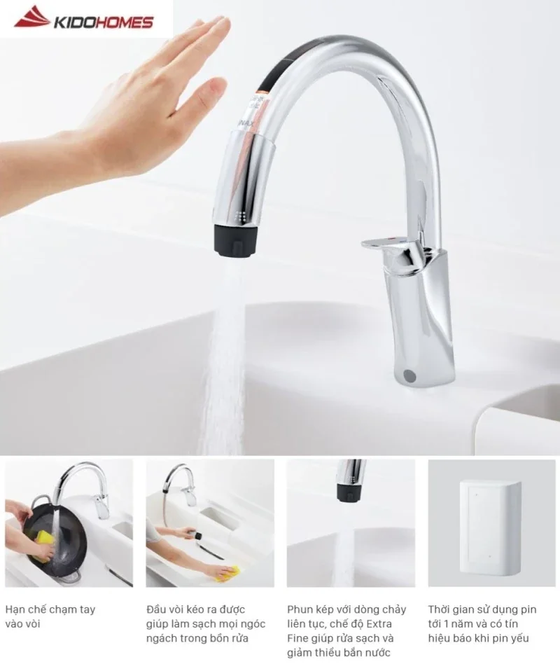 Vòi bếp Inax cảm ứng hiện đại