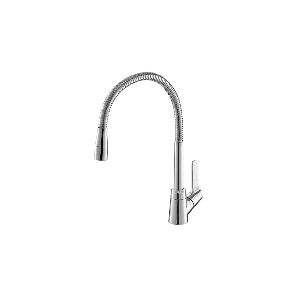 Vòi rửa bát INAX SFV-18 cần mềm lò xo mạ Crom Niken tay gạt đơn nước lạnh