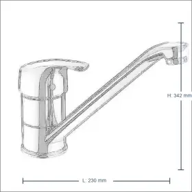 Bản vẽ kỹ thuật Vòi rửa bát INAX SFV-302S