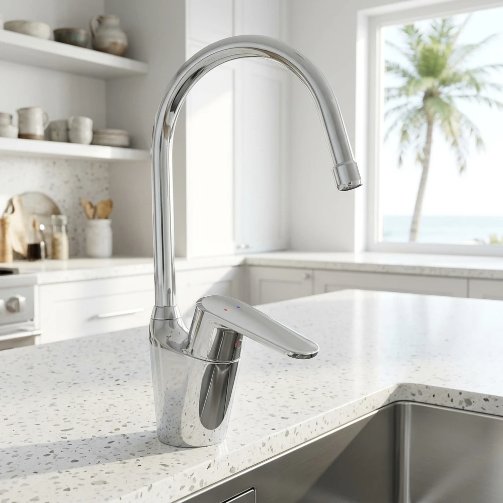 Vòi rửa bát nóng lạnh INAX SFV-2011S - Phối cảnh không gian 3