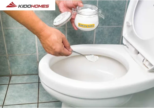 Xử lý bồn cầu Inax bị nghẹt bằng baking soda và giấm 