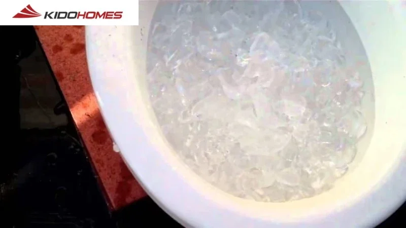 Xử lý bồn cầu Inax bị nghẹt bằng đá viên lạnh