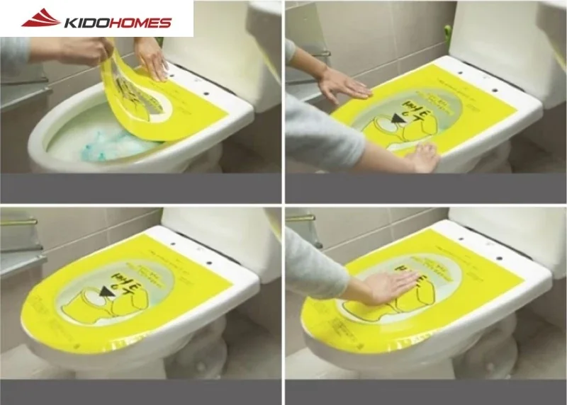 Xử lý bồn cầu Inax bị nghẹt bằng miếng dán 